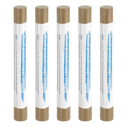 HARFINGTON 5pcs Wood Filler Sticks Wooden Wax Touch Up Furniture Repair Crayons for Scratch Hole Wood, Silver Pear - color: Silver Pear