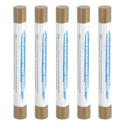HARFINGTON 5pcs Wood Filler Sticks Wooden Wax Touch Up Furniture Repair Crayons for Scratch Hole Wood, Silver Pear - color: Silver Pear