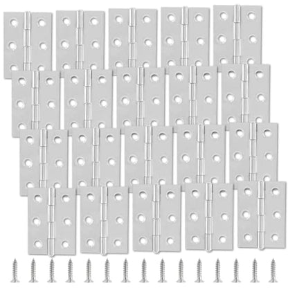 20pcs 3 Inch Butt Hinges, Stainless Steel Cabinet Hinges, Chrome - size: 3 Inch