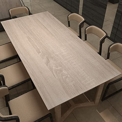 Boobest Large Size Wood Contact Paper 48"x354" Light Oak Wood Wallpaper - color: Gray, size: 48" x 354.3"
