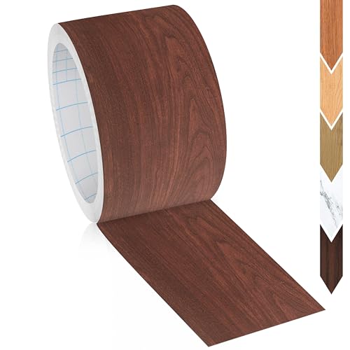 GSCIT Club Wood Tape, 2.4 inch X 15ft Self Adhesive Cherry Wood Grain Repair Tape Cherry Repair Patch for Tables, Chairs, Baseboards, Doors, Windows - color: Cherry, size: 2.4"x 15ft