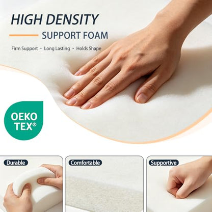 Upholstery Foam Pad, 72x24x2in Cushion Replacement for Couch - size: 72x24x2in