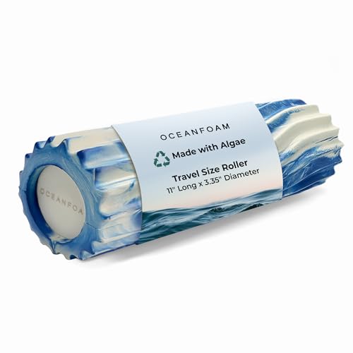 Oceanfoam Ripple Small Foam Roller for Physical Therapy (Royal Marbled) - color: Royal Marbled