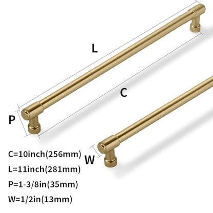 Solid Heavy Duty Jasper Pulls 5 Pack Champagne Bronze Cabinet Pulls 10 Inch Hole Centers for Kitchen Cupboard Handles Modern Drawer Pulls Bathroom Champagne Brass Cabinet Pulls - color: Champagne Bronze, size: 10 inch(256mm) Hole Center