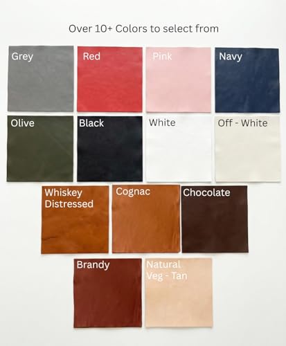 Natural Grain Cow Leathers: 12'' x 12'' Pre-Cut Leather Pieces (Black, 3 Pieces) - color: Black, size: 3 Pieces