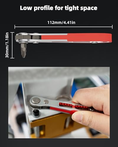ROTATION 16pc Bit Set with 1/4 Mini Ratchet Offset Right Angle Screwdriver - style: 16pc
