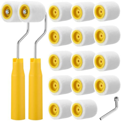 Honeydak 16 Pack Mini Paint Roller with Replacement Heads, 1.2 Inch - size: 1.2 Inch