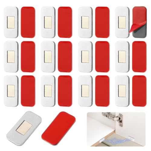 12 Pack No Drill Magnetic Cabinet Door Catch, Cabinet Magnets for Closure