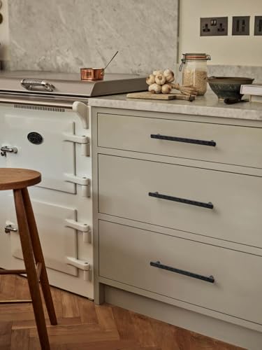 Goo-Ki 7-1/2 Inch（192mm Hole Centers Luxurious & Sturdy Zinc Alloy Cabinet Handls,Matt Black Cabinet Pulls for Kitchen,Drawer,Cupboard & Wardrobe,6 Pack - color: Matte Black, size: 7.6 inch (192 mm) Hole Centers, style: Pulls With No Backplate