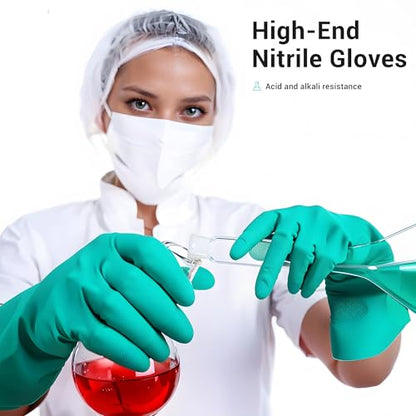 ThxToms Chemical Resistant Nitrile Gloves, Latex Rubber Free, 1 Pair, S - size: Small (Pack of 1)
