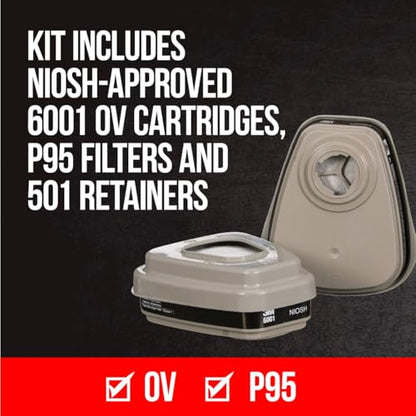 3M OV/P95 Advanced Comfort Reusable Respirator 7512P1-DC, Medium