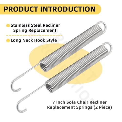 7 inch Recliner Springs Replacement, Stainless Steel Tension Spring