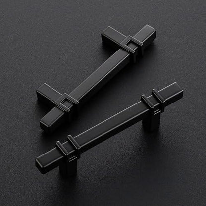 HOME EDIT 3 inch Black Cabinet Handles, 10 Pack Kitchen Cabinet Handles Matte Black Drawer Pulls Zinc Alloy Square Bar Kitchen Pulls - color: Black, size: 3 Inch Hole Center