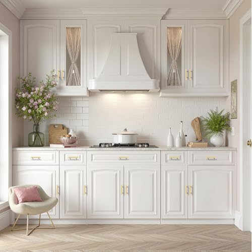 Probrico Brushed Brass Cabinet Pulls & Handles 3" CC Square 5 Pack - color: Brushed Brass, size: Hole Center: 76mm(3inch)