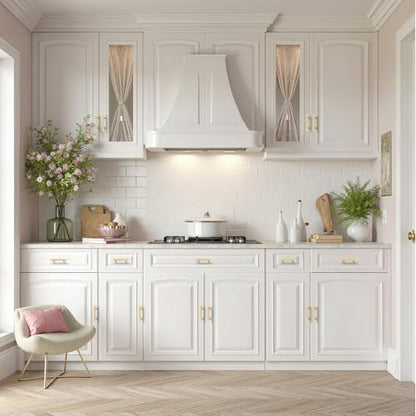 Probrico Brushed Brass Cabinet Pulls & Handles 3" CC Square 5 Pack - color: Brushed Brass, size: Hole Center: 76mm(3inch)