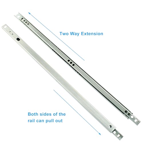 15.7 Inch Drawer Slides, 2pcs, Metal Ball Bearing - size: 15.7"