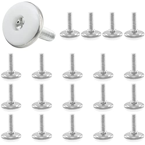 20Pcs M8 Thread Furniture Levelers M8 Table Leveling Feet Adjustable Leveler Feet Screw On Furniture Glide Leveling for Chairs, Table, Cabinets, M8 x 25mm Thread Rod - size: M8 x 25mm, 20Pcs