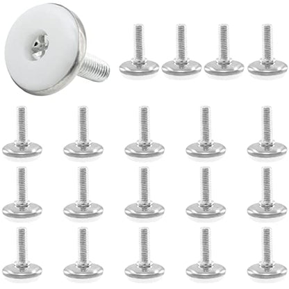 20Pcs M8 Thread Furniture Levelers M8 Table Leveling Feet Adjustable Leveler Feet Screw On Furniture Glide Leveling for Chairs, Table, Cabinets, M8 x 25mm Thread Rod - size: M8 x 25mm, 20Pcs