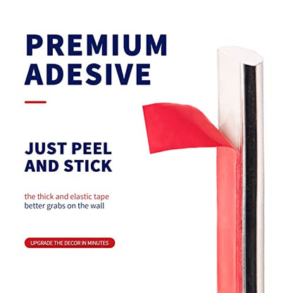 Art3dwallpanels Peel and Stick Trim, 10 Ft, Stainless Steel - color: Stainless Steel, size: 10 Feet