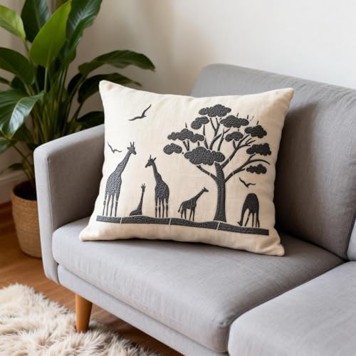 TIAMECH A4 Reusable Savanna Tree African Giraffe Stencil for Painting - style: African Giraffe