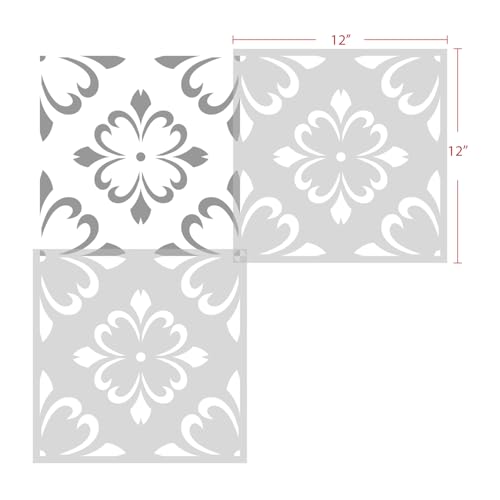 GSS Designs Reusable Tile Stencils 12 x 12 Inch Wall Stencils for Painting (Style 7, 12'' x 12 '') - color: Style 7