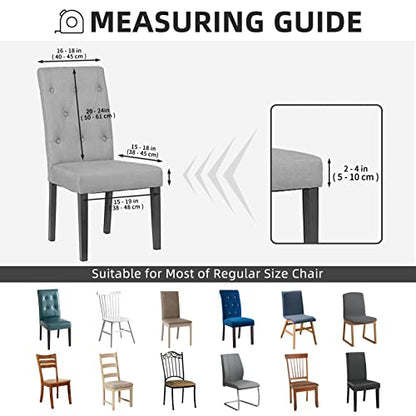 Easy-Going Dining Chair Covers Stretch Dining Room Chair Covers Set of 4, Parsons Chair Slipcovers for Dining Room, Ceremony, Banquet, Chocolate - color: Chocolate