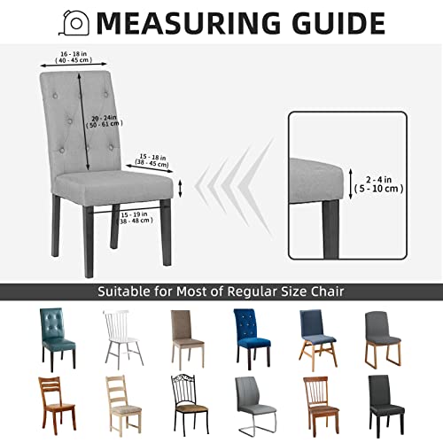 Easy-Going Dining Chair Covers Stretch Dining Room Chair Covers Set of 4, Parsons Chair Slipcovers for Dining Room, Ceremony, Banquet, Greyish Green - color: Greyish Green