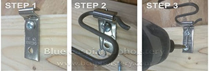 B.C. Upholstery Zig Zag Spring Repair Clip Bracket Kit - 2 Pack - size: Quantity: 2 Kits