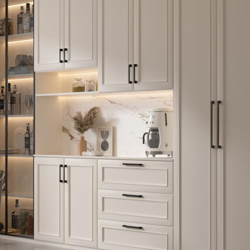 Black Cabinet Handles 4 Inch Matte Black Cabinet Pulls 10 Pack - color: Black, size: 4 Inch (102 mm) Hole Centers