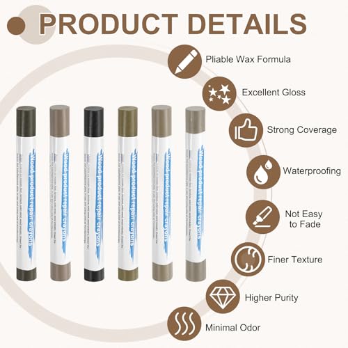 uxcell 12Pcs Wood Filler Sticks Kit, 12 Colors Tech Wood Series Set - color: Tech Wood Series Set