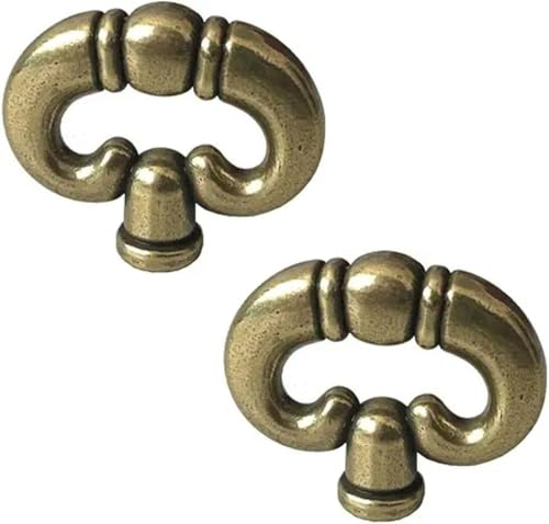 2 Pcs Antique Bronze Ring, Vintage Style Drawer Knob Ring with Back Plate Antique Black Bronze Drawer Pull Dresser Pull Cabinet Knob Kitchen Door Knob Hardware Cabinet Hardware