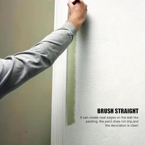 Edge Trim Paint Brush with Guard, Wall Painting Tool, Precise Cutting-in and Decorating, Comfortable Handle
