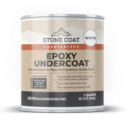 Stone Coat Countertops Epoxy Undercoat White (1 Quart) for Bar Tops & More - color: White