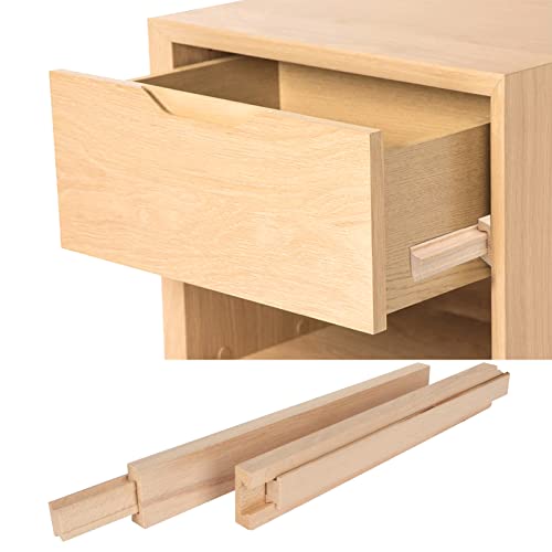 6 Pcs 15.7 Inch Wooden Drawer Slides, Bottom Center Mount - size: 15.7in-6PCS