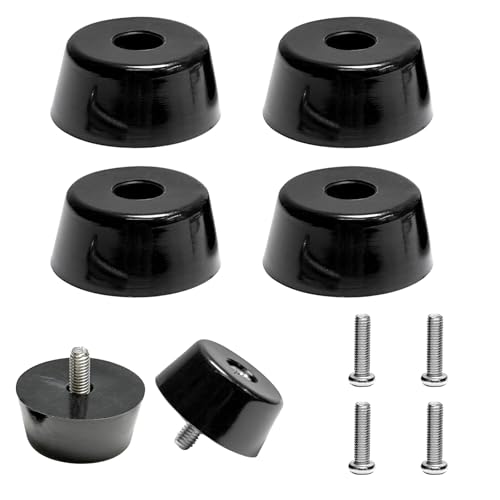 4 Pcs Rubber Feet for Cutting Board with Stainless Screws - size: 1-1/2" W X 11/16" H