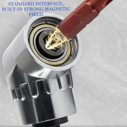 2026 new angular tool screw holder, 105 degree right angle drill bit holder, with multifunctional elbow screwdriver head set, suitable for working in narrow spaces (short) - size: short