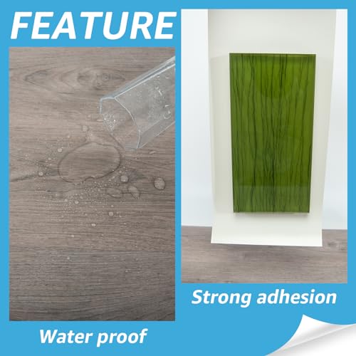 Art3d Wood Textured Peel and Stick Vinyl Floor Tiles, 40-Pack, Teak - color: Teak