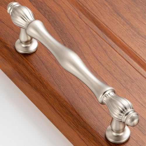 3-3/4 Inch Brushed Nickel Cabinet Pulls Drawer Handle 10 Pack 2510 - color: Brushed Nickel, size: 3-3/4 In Hole Distance