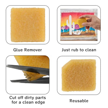 WHTCHSU 6 Pcs Glue and Residue Eraser Rubber Cement Cleaner for Removing Adhesive and Residues from Paper Plastic and More - size: 6 Count (Pack of 1)