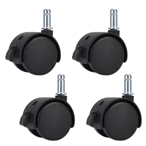 4pcs 360° Swivel Caster Wheels, 1.5in Locking Casters