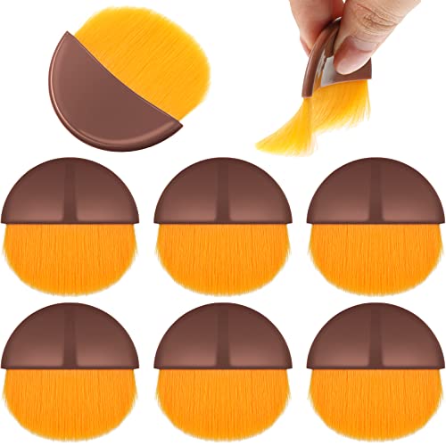 Boao 8 Pcs Flat Paint Brushes Applicator for Painting Bulk, Brown - color: Brown