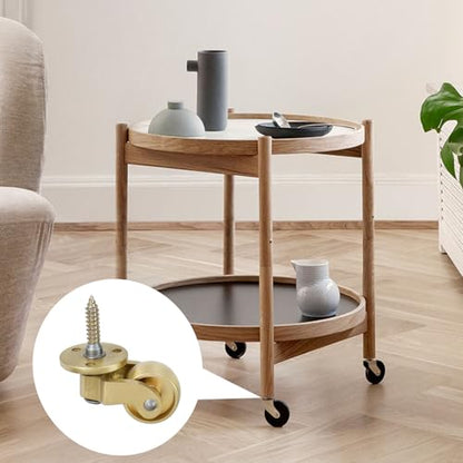 Semetall Solid Brass Swivel Caster 1" Set of 4 - style: A-102
