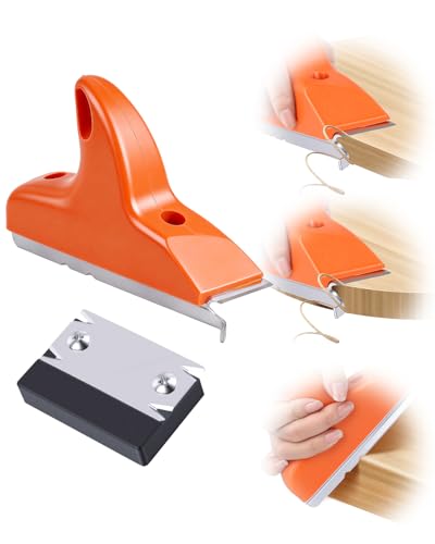 2PCS Edge Banding Trimmer, 3-in-1 Edge Banding Cutter with Sharp Stainless Steel Blades and Grip, Hand Planes Woodworking Trimmer Tools for Wood Veneer DIY PVC ABS on Straight Curved Chamfered Edges