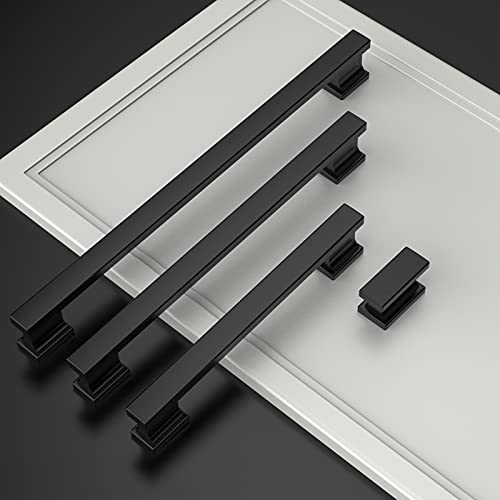 Asidrama 10 Pack 5 inch Matte Black Kitchen Cabinet Handles - color: Matte Black, size: 5" Hole Center, style: 10 Pack