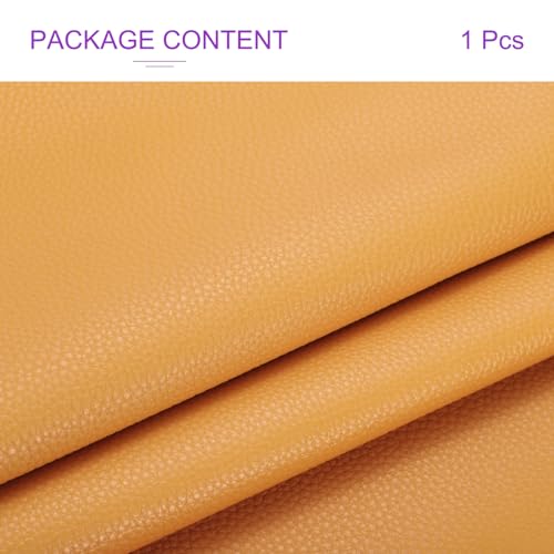 DMiotech 1 Pack 14 Inch x 53 Inch Faux Leather Sheet Furniture Cover Soft Grain Brown PU Leather Roll for Handmade DIY Craft Projects - color: Brown