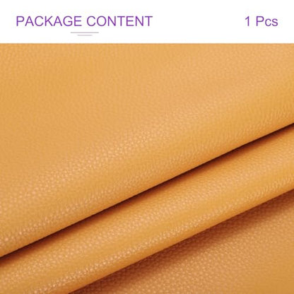 DMiotech 1 Pack 14 Inch x 53 Inch Faux Leather Sheet Furniture Cover Soft Grain Brown PU Leather Roll for Handmade DIY Craft Projects - color: Brown