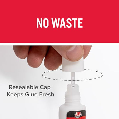 J-B Weld Clear Superglue 6g Brush-On Cap, 2 Pack, - size: 6g 2 Pack