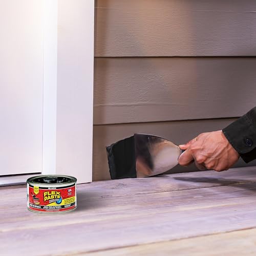 Flex Paste Rubberized Waterproof Sealant Paste, Black, Half-Quart, 1-Pack - color: Black, size: Half-Quart