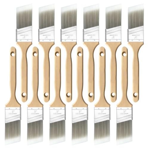Great Andrew 12 Pack 2-inch Angle Paint Brushes, Wood Handle - size: 12 PCS, 2-In