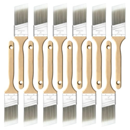 Great Andrew 12 Pack 2-inch Angle Paint Brushes, Wood Handle - size: 12 PCS, 2-In